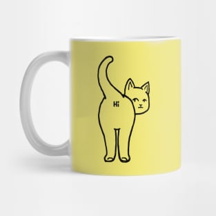 Hello Cat Butt Minimalist Line by Tobe Fonseca Mug